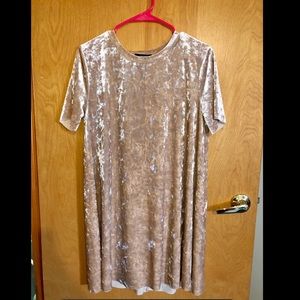 Ivory/Cream Crushed Velvet Forever 21 Dress